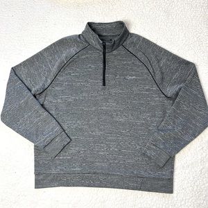 Greg Norman Mens Heather Gray 1/4 Zip Pullover Long Sleeve Sweat Shirt Size L